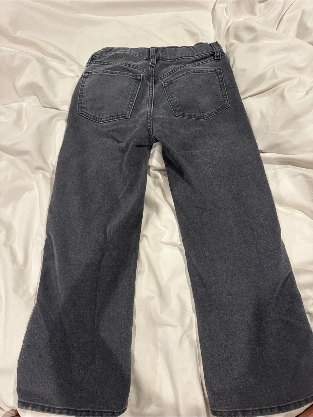 Old Navy Girl's Charcoal Wide-Leg Jeans